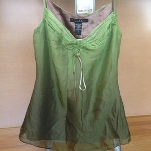 NWT Laundry Green Ombre 100% Silk Top